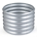 Round Galvanized Raised Garden Bed with Open-Ended Base