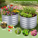 Round Galvanized Raised Garden Bed with Open-Ended Base