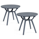 Round Patio Storage Side Table for Poolside and Balcony