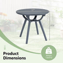 Round Patio Storage Side Table for Poolside and Balcony