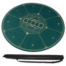 Round Poker Mat for Texas Hold'em 40 inch Portable Foldable Anti-Slip Rubber Base Table Layout