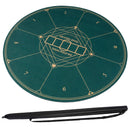 Round Poker Mat for Texas Hold'em 55 inch Portable Foldable Anti-Slip Rubber Base Table Layout