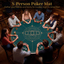 Round Poker Mat for Texas Hold'em 55 inch Portable Foldable Anti-Slip Rubber Base Table Layout