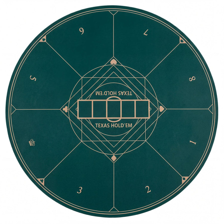 Round Poker Mat for Texas Hold'em 47