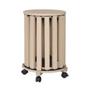 Round Portable Wood Nesting Stools with Locking Casters