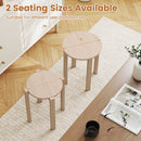 Round Portable Wood Nesting Stools with Locking Casters