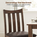 Rubber Wood Dining Chairs Side Chairs Set of 4 with Slat Back