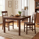 Rubber Wood Dining Chairs Set of 2 with High Backrests