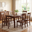 Rubber Wood Dining Chairs Set of 4 with High Backrests