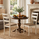 Dining Chairs Set of 2 with Padded Linen Seat