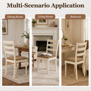 Dining Chairs Set of 2 with Padded Linen Seat