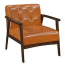 Rubber Wood Frame Accent Chair with Armrest for Living Room