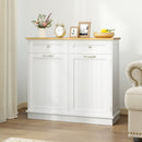 Kitchen Tilt Out Trash Cabinet with 2 Drawers and Adjustable Shelf