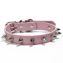 Spiked Dog Collar – PU Leather Studded Collar, Adjustable, Colorful for Dogs & Cats