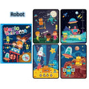 Watercolor Painting Magic Book – Reusable Cartoon Art Book for Kids