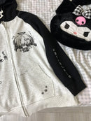 Zip Up Hoodie Cartoon Japanese – Grunge Anime Y2K Streetwear