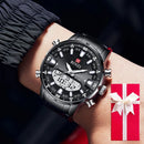 Men Watches 2025 Top Brand Luxury relogio masculino Gold Stainless Steel Band Wrist Watch For Male Clock Men Dual Display watch