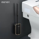 Wall-Mount Quick Drain Toilet Brush Set