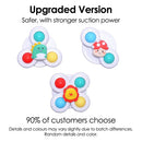 Baby Suction Cup Spinning Toys – 3pc Cartoon Animal Fidget Set