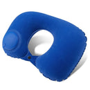 Portable Neck Pillow – Inflatable Flocking Travel Pillow