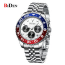Brand Men's Watches Are High-end Lightweight Luxurious Round Multifunctional Quartz Watches with Solid Steel Straps for Dail