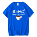 Men's Cotton T-Shirt – Funny Energy=Milk+Coffee Summer Tee