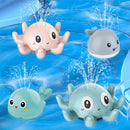 Electric Octopus Whale Baby Bath Toy with LED & Water Spray