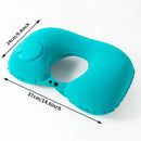 Portable Neck Pillow – Inflatable Flocking Travel Pillow