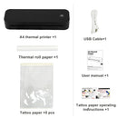 Portable A4 Thermal Printer Document Tattoo Printer Bluetooth Wireless Mini Printer Notes lmage Photo Printing Machine A4 Paper