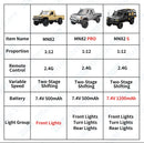 ZWN MN82 MN82S 1/12 RC Pickup Truck 4WD Off-Road Climbing Toy