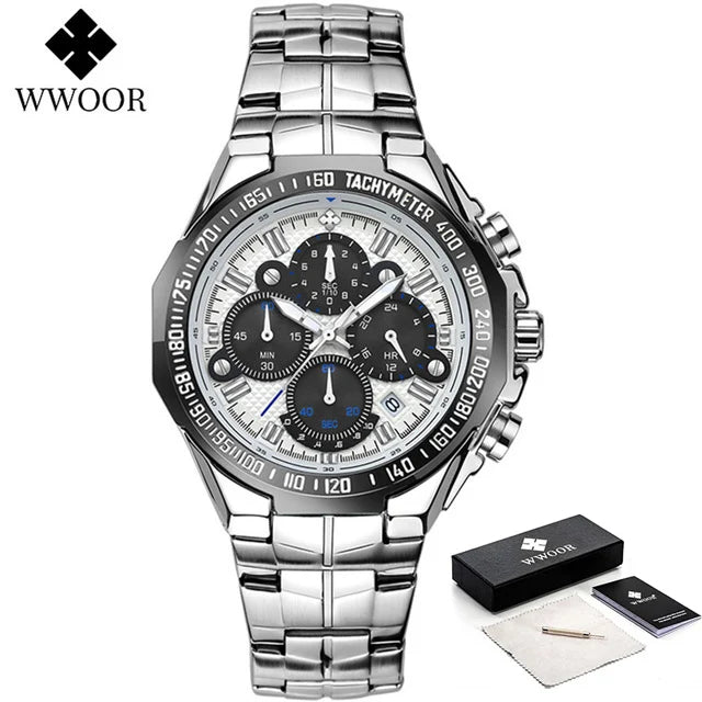 Men's Gold Luxury Quartz Wrist Watch – Big Dial Dress Watch