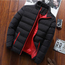 Mens Winter Jackets Fashion Casual Windbreaker Stand Collar