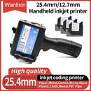 12.7mm 25.4mm Label Printer Handheld Inkjet Printer QR Bar Batch Code Date Number Logo Expiry Date Coding Machine Portable