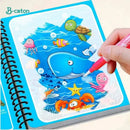 Watercolor Painting Magic Book – Reusable Cartoon Art Book for Kids