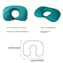 Portable Neck Pillow – Inflatable Flocking Travel Pillow