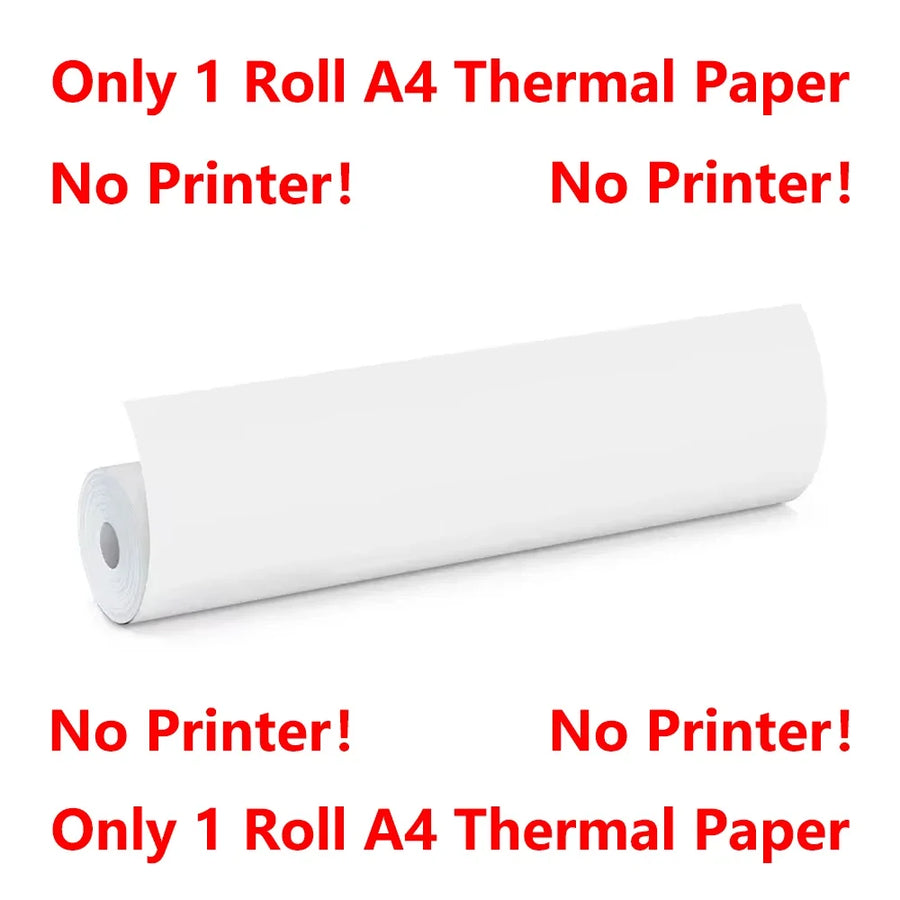 Portable A4 Thermal Printer Document Tattoo Printer Bluetooth Wireless Mini Printer Notes lmage Photo Printing Machine A4 Paper