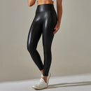 Women PU Leather Leggings – High-Waist Oversized Trendy Yoga Pants