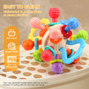 Baby Silicone Manhattan Ball – Soft Teether & Rattle Toy 0–12 Months
