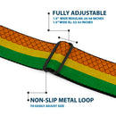 Aquaman Logo Full Color Black Yellow Seatbelt Belt - Aquaman Rasta Webbing