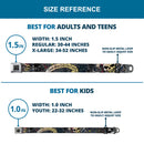 BD Wings Logo CLOSE-UP Full Color Black Silver Seatbelt Belt - Dead Men Tell No Tales Gray Webbing