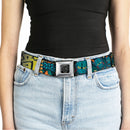 BD Wings Logo CLOSE-UP Full Color Black Silver Seatbelt Belt - Honor Tan Webbing