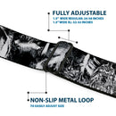 Batman Black Silver Seatbelt Belt - Batman Poses & Bat Shield Sketch White/Black Webbing