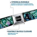 Batman Black Silver Seatbelt Belt - The New 52 Detective Comics Issue #16 Batman Screaming & Joker Expressions Cover Pose Webbing
