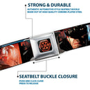Arkham City Snowflake Full Color Black Red Seatbelt Belt - Batman Arkham City 3-Character/2-Scene Panels Webbing