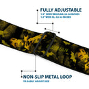 BATMAN-JL Bats Scattered Full Color Black Yellows Seatbelt Belt - JUSTICE LEAGUE-BATMAN Bats Scattered Black/Yellows Webbing