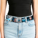 Nightwing Logo2 Full Color Black Blues Yellow Seatbelt Belt - NIGHTWING Poses/Logo Black/Blues Webbing