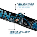 Bat Signal Full Color Black Gray Blues Seatbelt Belt - BATMAN Poses/Bat Signal CLOSE-UP Black/Grays/Blues Webbing