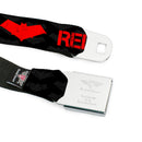 Red Hood Logo Full Color Black Red Seatbelt Belt - RED HOOD/Logo Weathered Black/Gray/Red Webbing