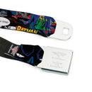 Batman Full Color Black Yellow Seatbelt Belt - Batman & Joker Comic Strip Webbing