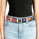 Batman Full Color Black Yellow Seatbelt Belt - Batman Dark Knight Webbing